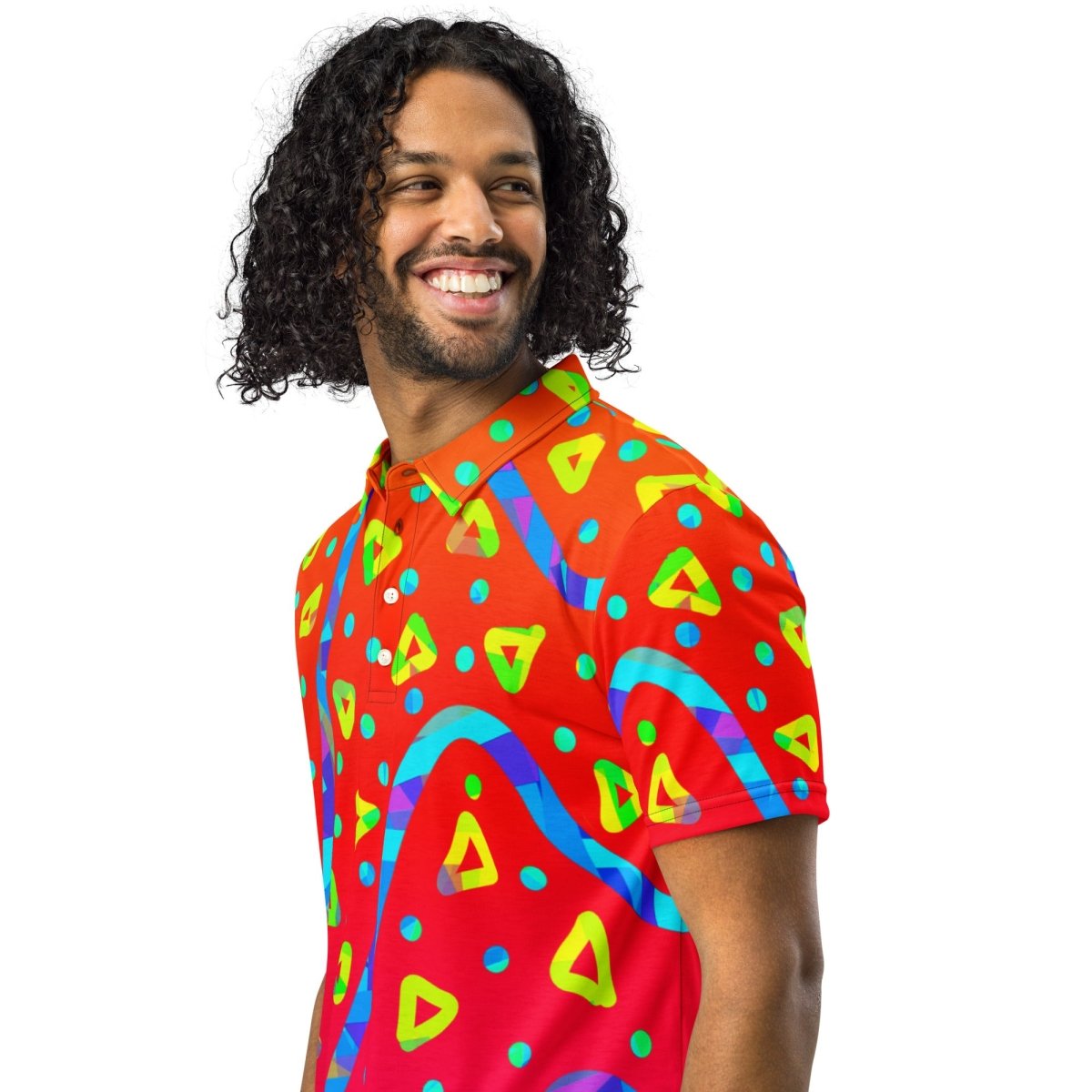 Warm Blaze Candy Rain Men’s Slim Fit Polo from Sky Brundall Concepts