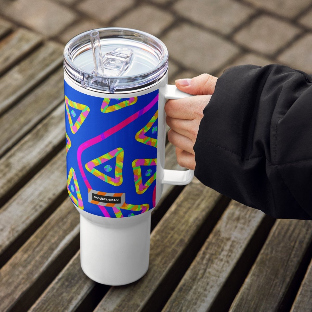 DWF Urban Jump Blue Travel Mug from Sky Brundall Concepts