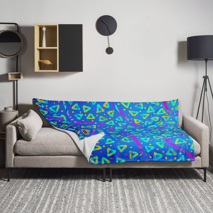 Electric Crumble Blue Throw Blanket from Sky Brundall Concepts