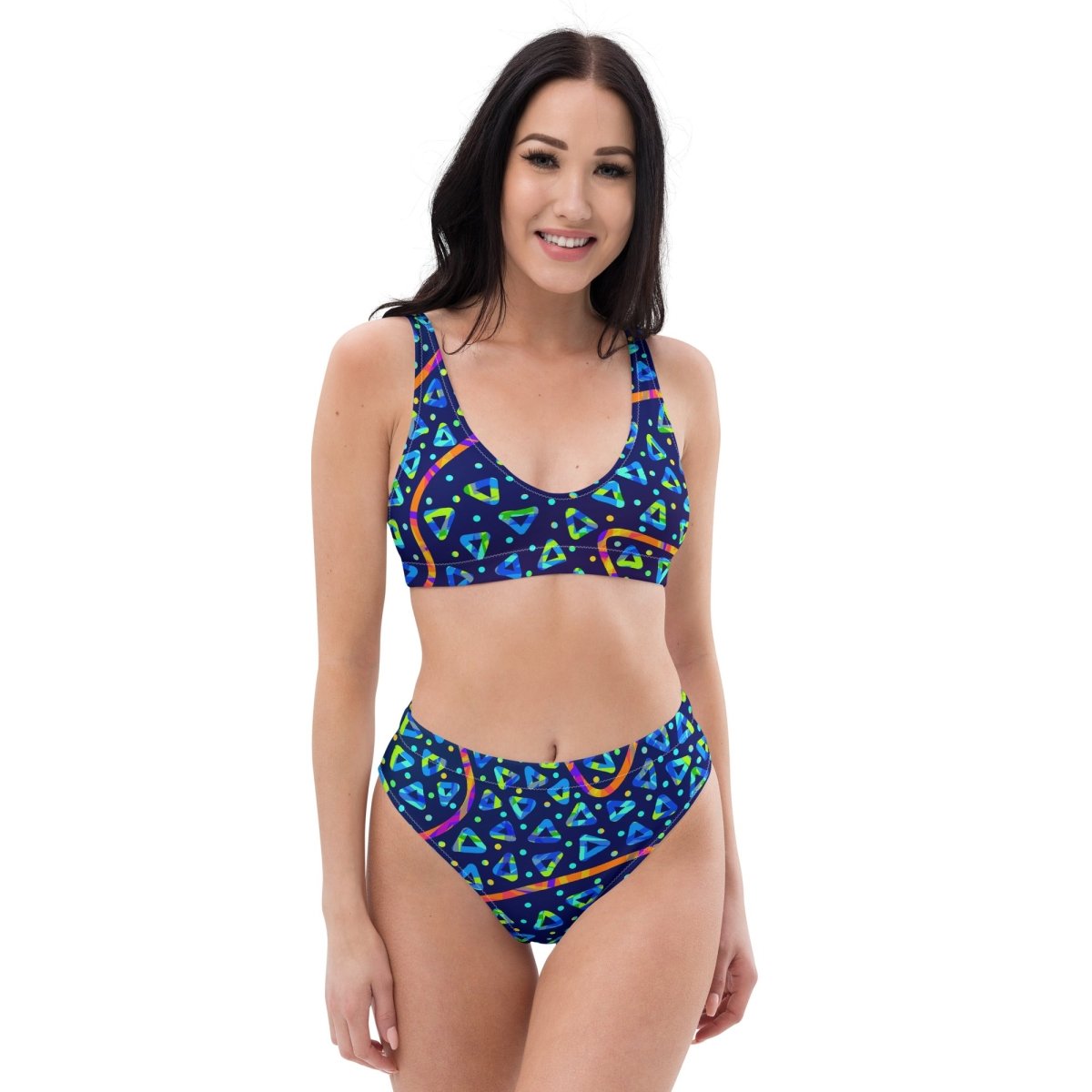 Dream Wave Festival - Electric Crumble 1 Recycled High - waisted Bikini from Sky Brundall Concepts