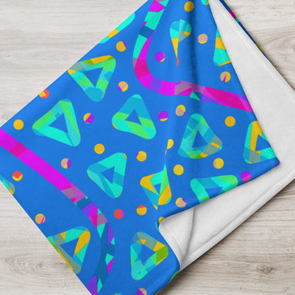 Electric Crumble Blue Throw Blanket from Sky Brundall Concepts