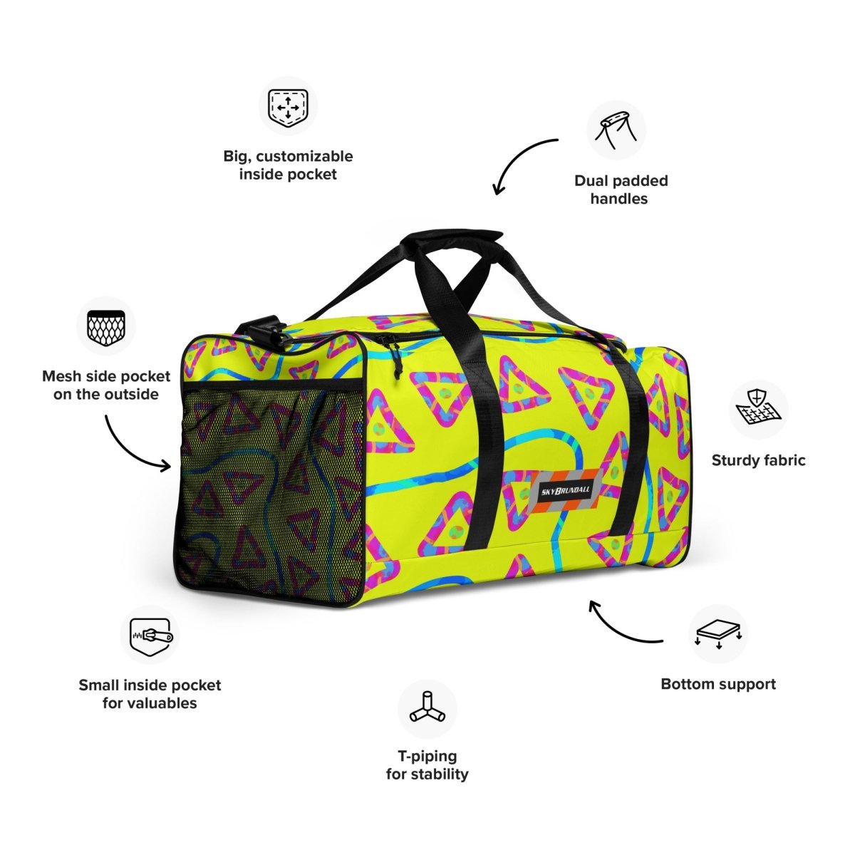 DWF Urban Jump Yellow Duffle Bag from Sky Brundall Concepts