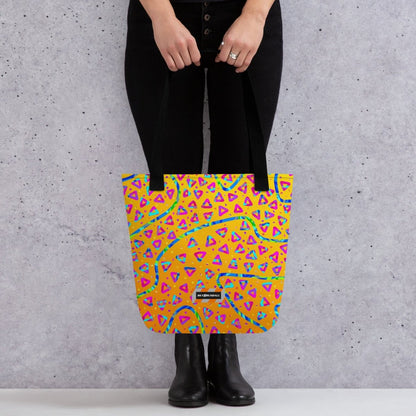 Electric Crumble Yellow Tote Bag from Sky Brundall Concepts
