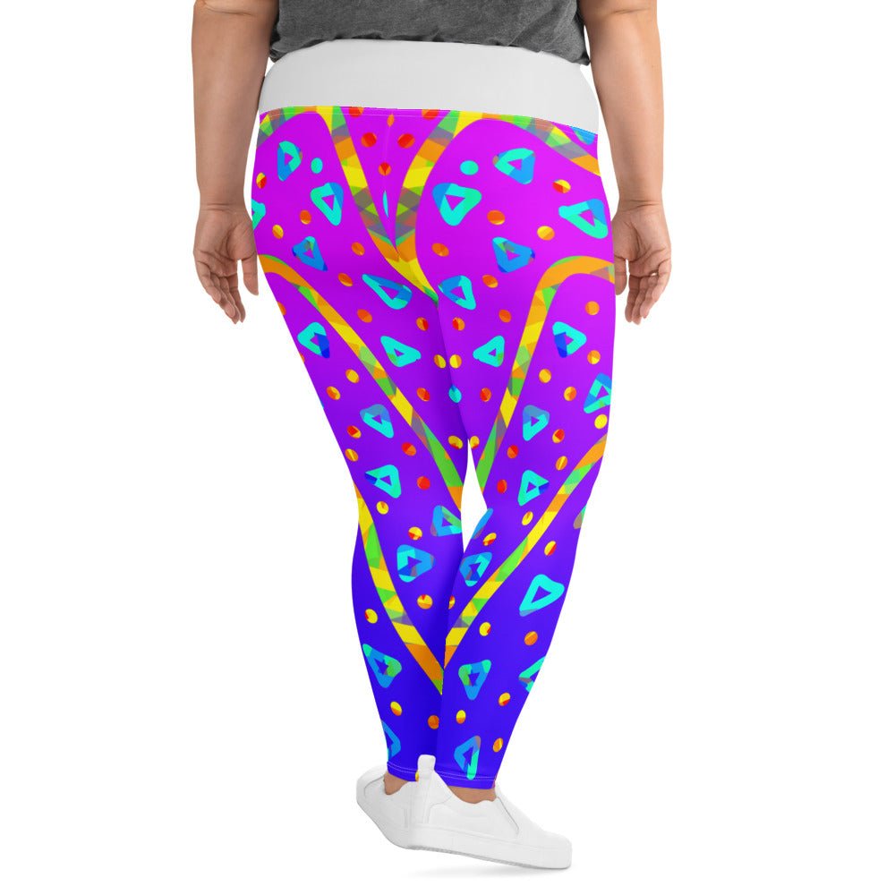 Dream Wave Festival - Cool Candy Rain All - Over Print Plus Size Leggings from Sky Brundall Concepts