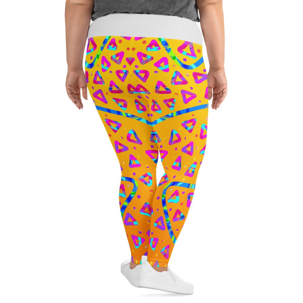 Dream Wave Festival - Electric Crumble 5 All - Over Print Plus Size Leggings from Sky Brundall Concepts