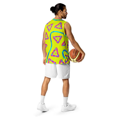 Urban Jump Yellow Unisex Basketball Jersey from Sky Brundall Concepts