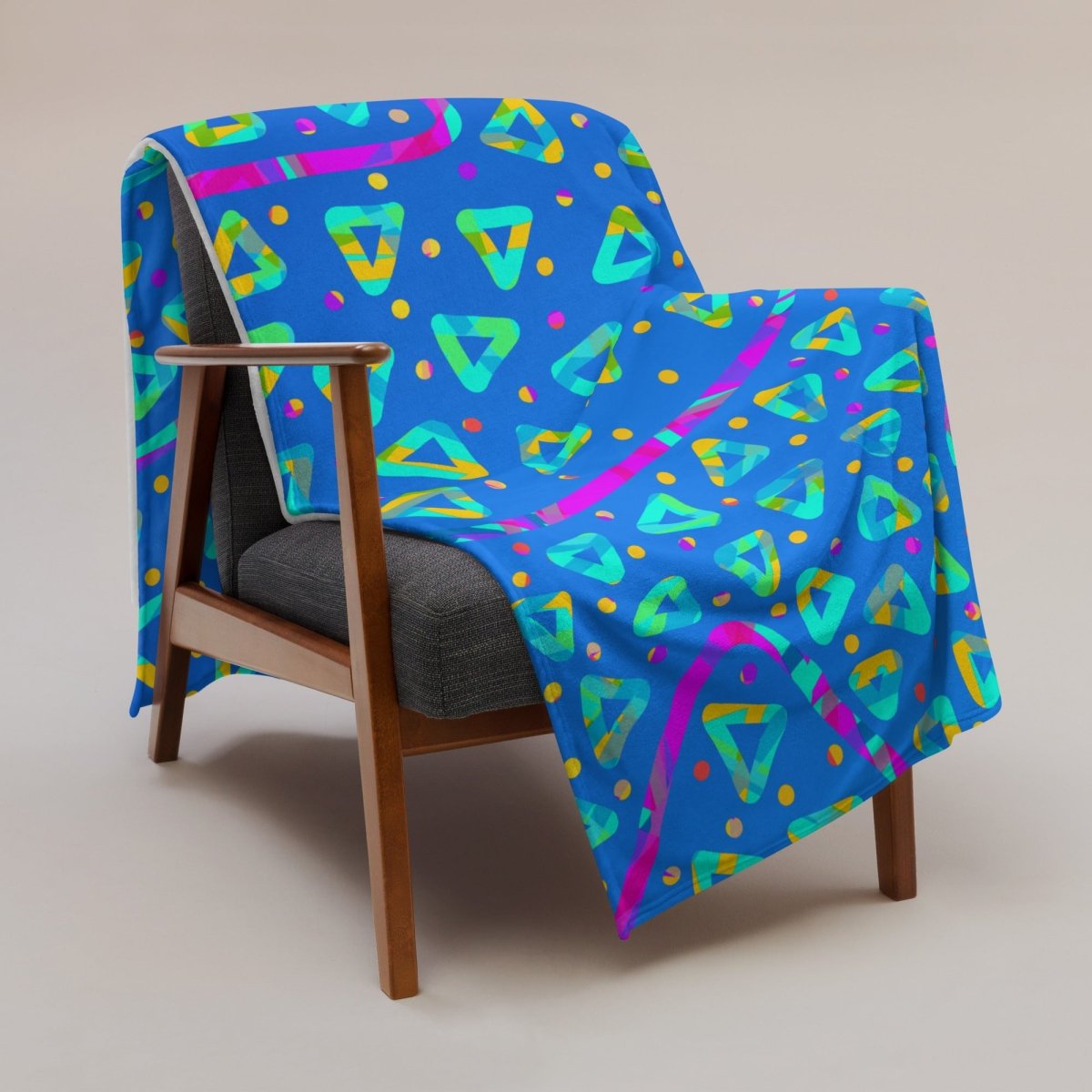 Electric Crumble Blue Throw Blanket from Sky Brundall Concepts