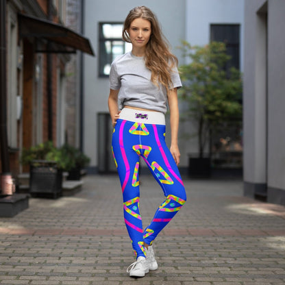 DWF Urban Jump Blue Yoga Leggings from Sky Brundall Concepts