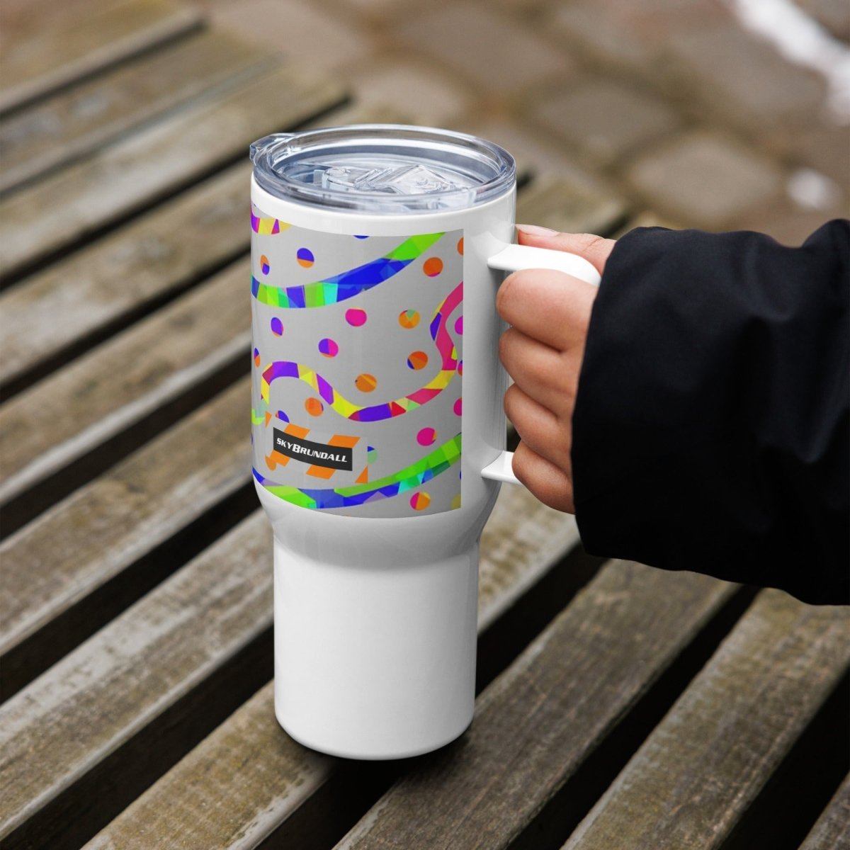 Dream Wave Festival Rainbow Fiesta Travel Mug from Sky Brundall Concepts