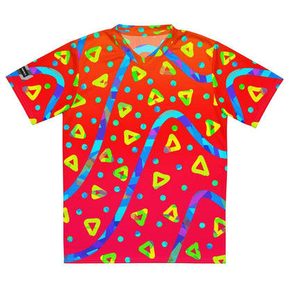 Warm Blaze Candy Rain Unisex Sports Jersey from Sky Brundall Concepts