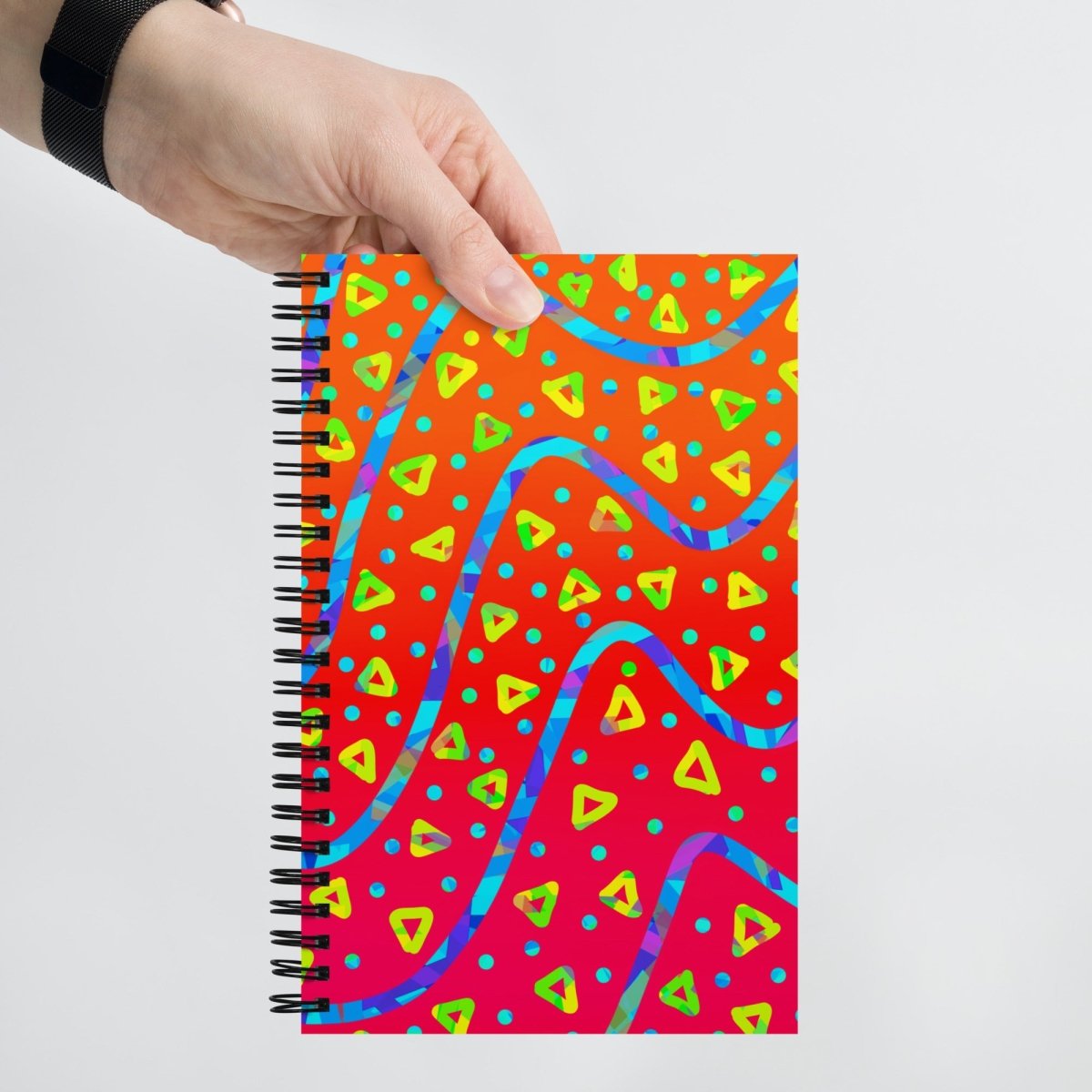 Warm Blaze Candy Rain Spiral Notebook from Sky Brundall Concepts