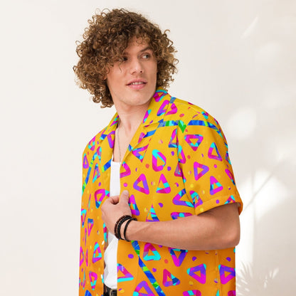 Electric Crumble Yellow Unisex Button Shirt from Sky Brundall Concepts