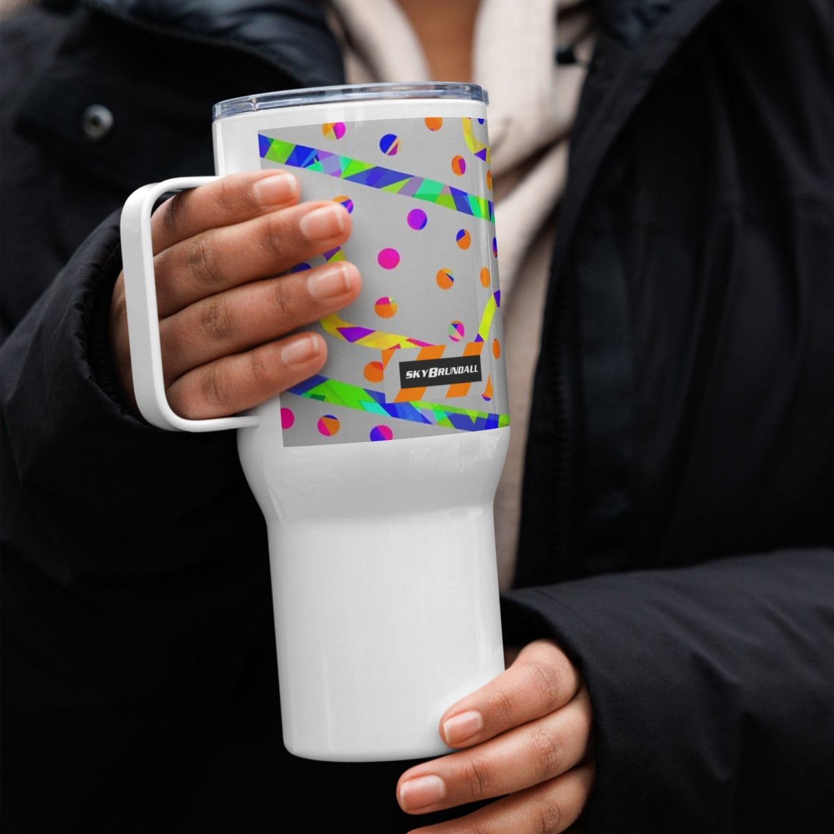 Dream Wave Festival Rainbow Fiesta Travel Mug from Sky Brundall Concepts