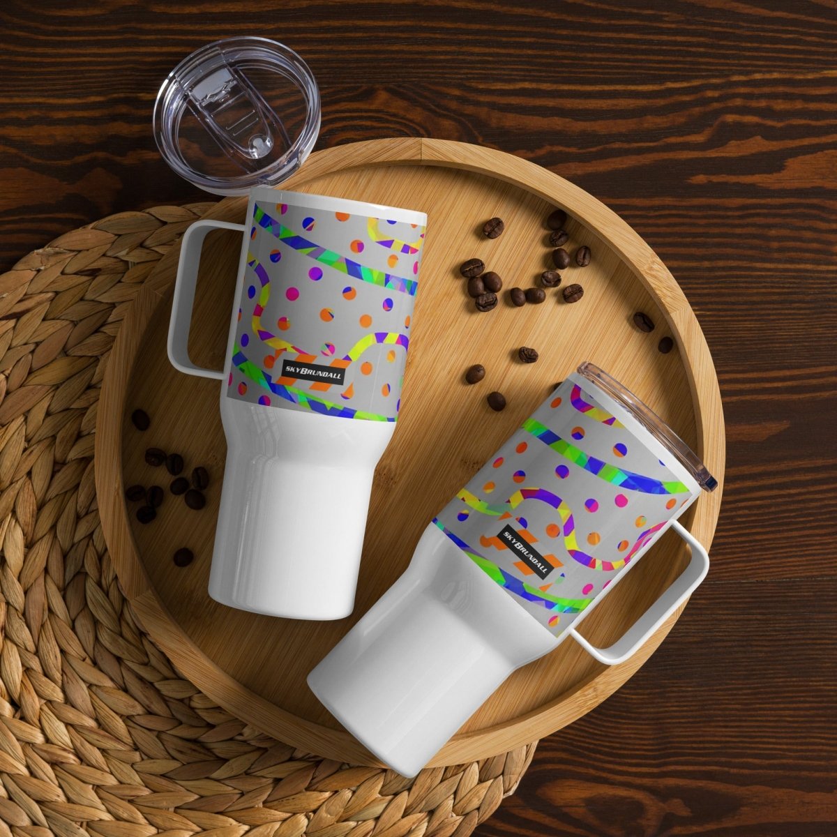 Dream Wave Festival Rainbow Fiesta Travel Mug from Sky Brundall Concepts