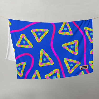 DWF Urban Jump Blue Throw Blanket from Sky Brundall Concepts