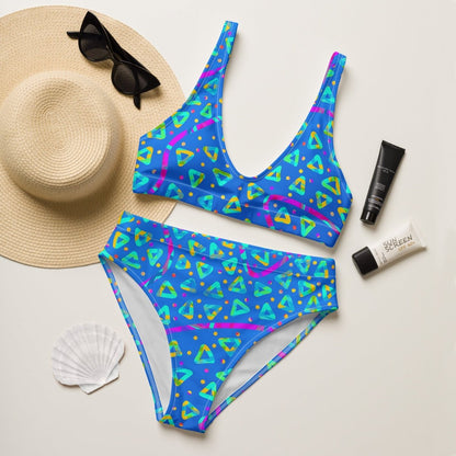 Dream Wave Festival - Electric Crumble 8 Recycled High - waisted Bikini from Sky Brundall Concepts