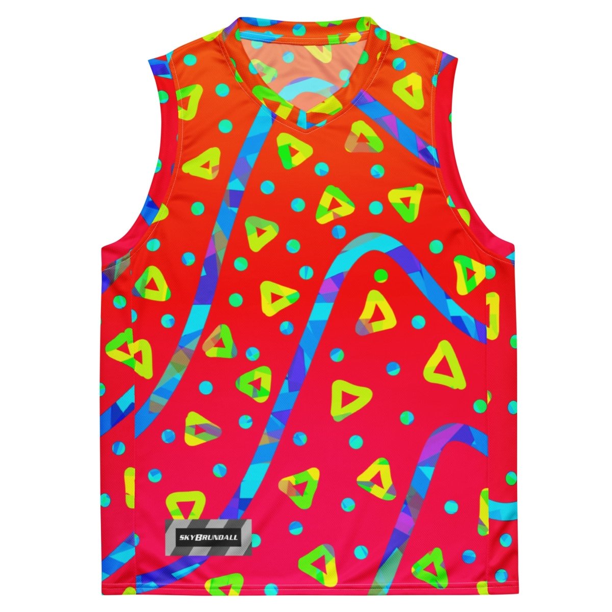 Warm Blaze Candy Rain Unisex Basketball Jersey from Sky Brundall Concepts