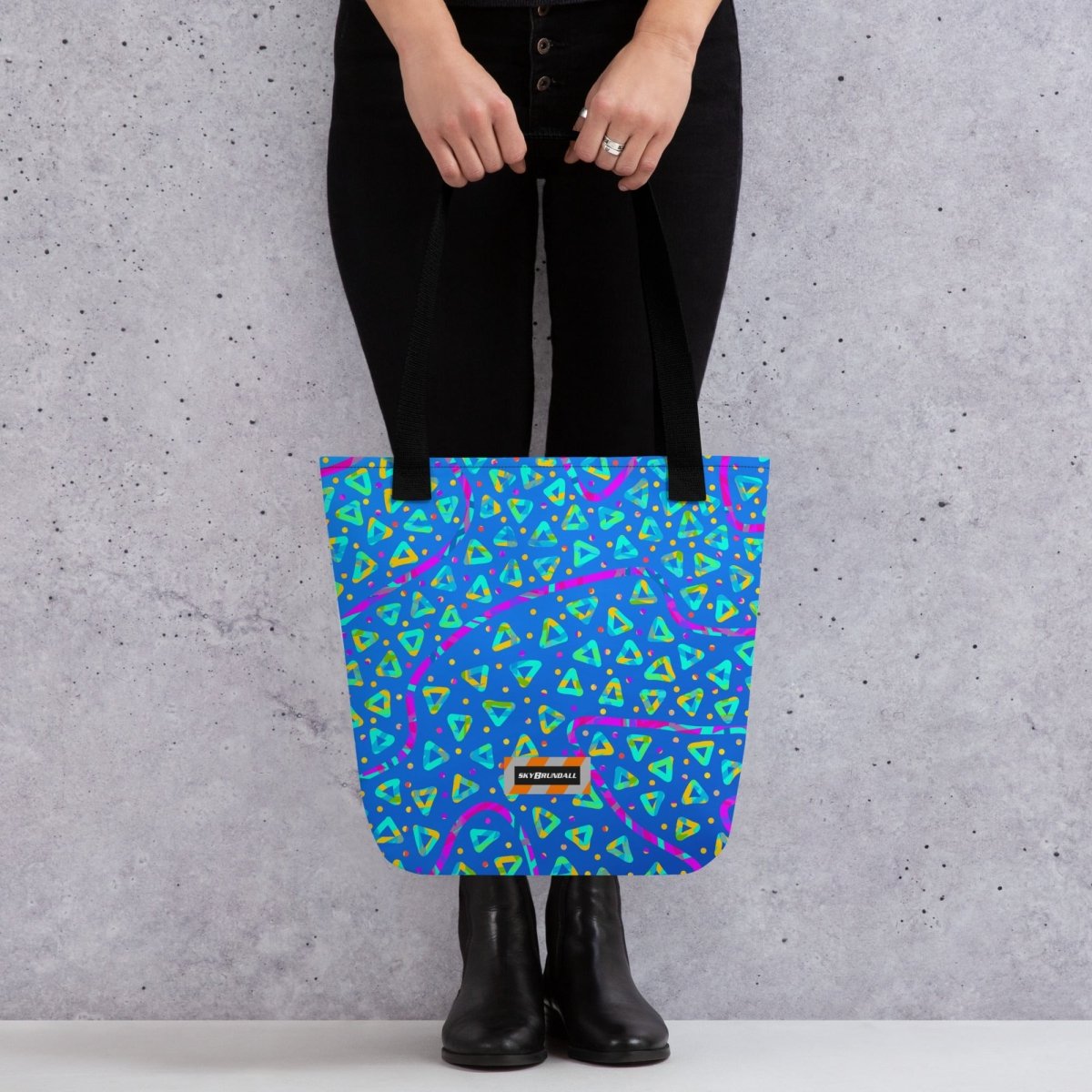 Electric Crumble Blue Tote Bag from Sky Brundall Concepts
