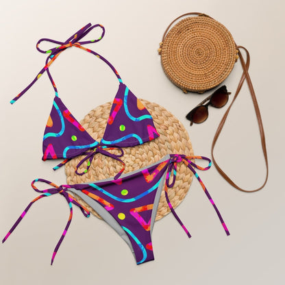 Dream Wave Festival - Arcade Crunch 2 Recycled String Bikini from Sky Brundall Concepts
