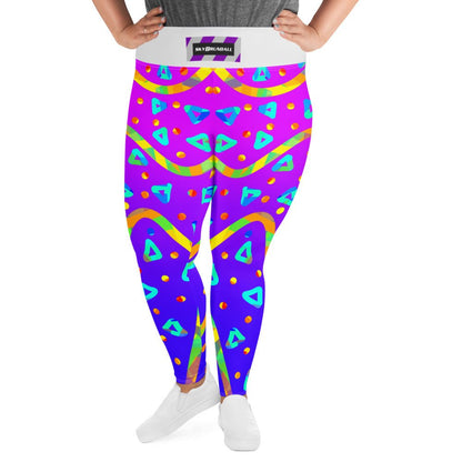 Dream Wave Festival - Cool Candy Rain All - Over Print Plus Size Leggings from Sky Brundall Concepts