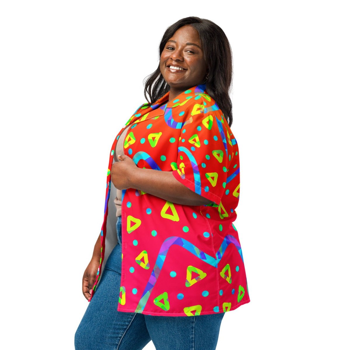 Warm Blaze Candy Rain Unisex Button Shirt from Sky Brundall Concepts