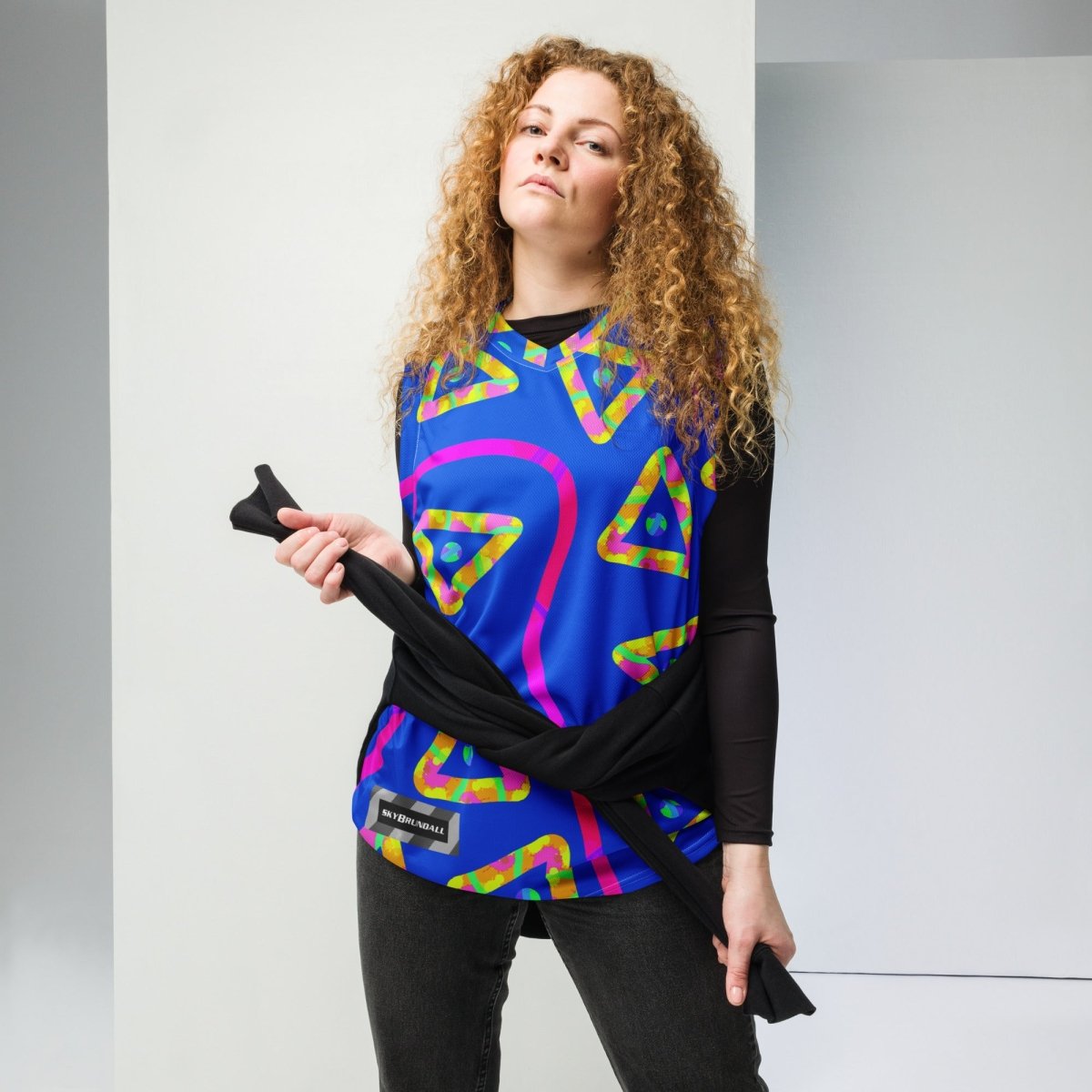 Urban Jump Blue Unisex Basketball Jersey from Sky Brundall Concepts