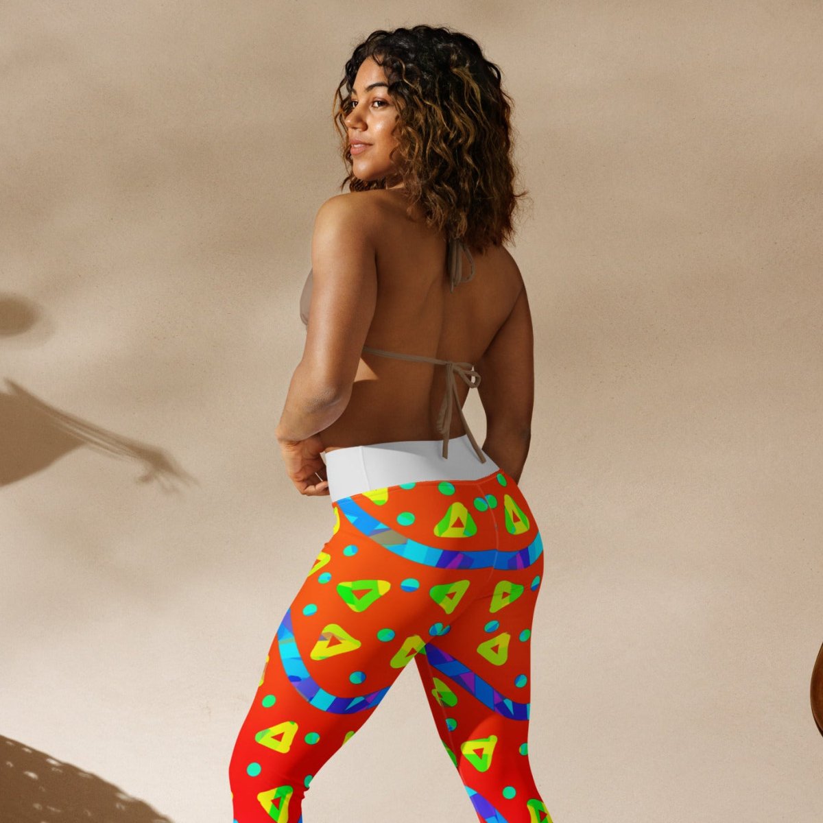 Warm Blaze Candy Rain Yoga Leggings from Sky Brundall Concepts