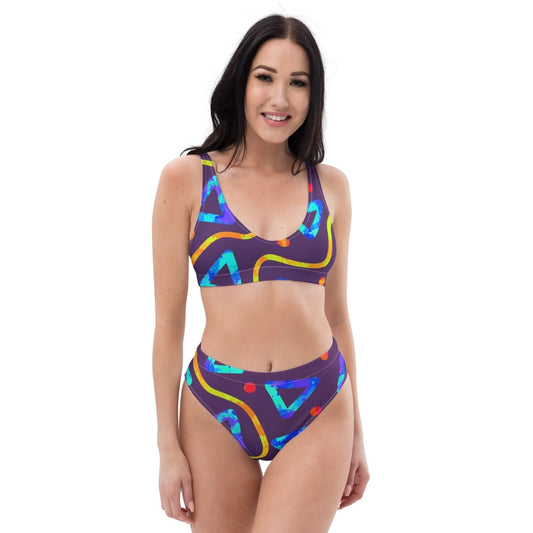 Dream Wave Festival - Arcade Crunch 1 Recycled High - waisted Bikini from Sky Brundall Concepts