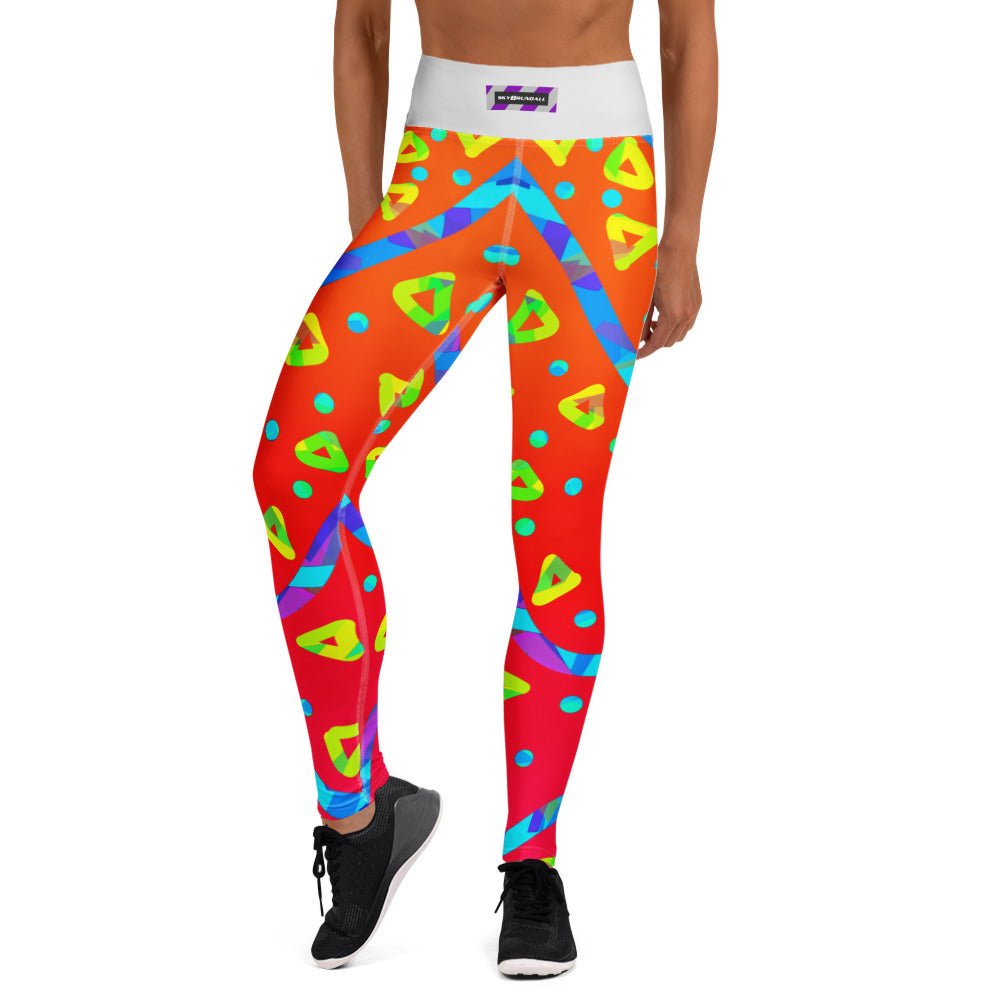 Warm Blaze Candy Rain Yoga Leggings from Sky Brundall Concepts