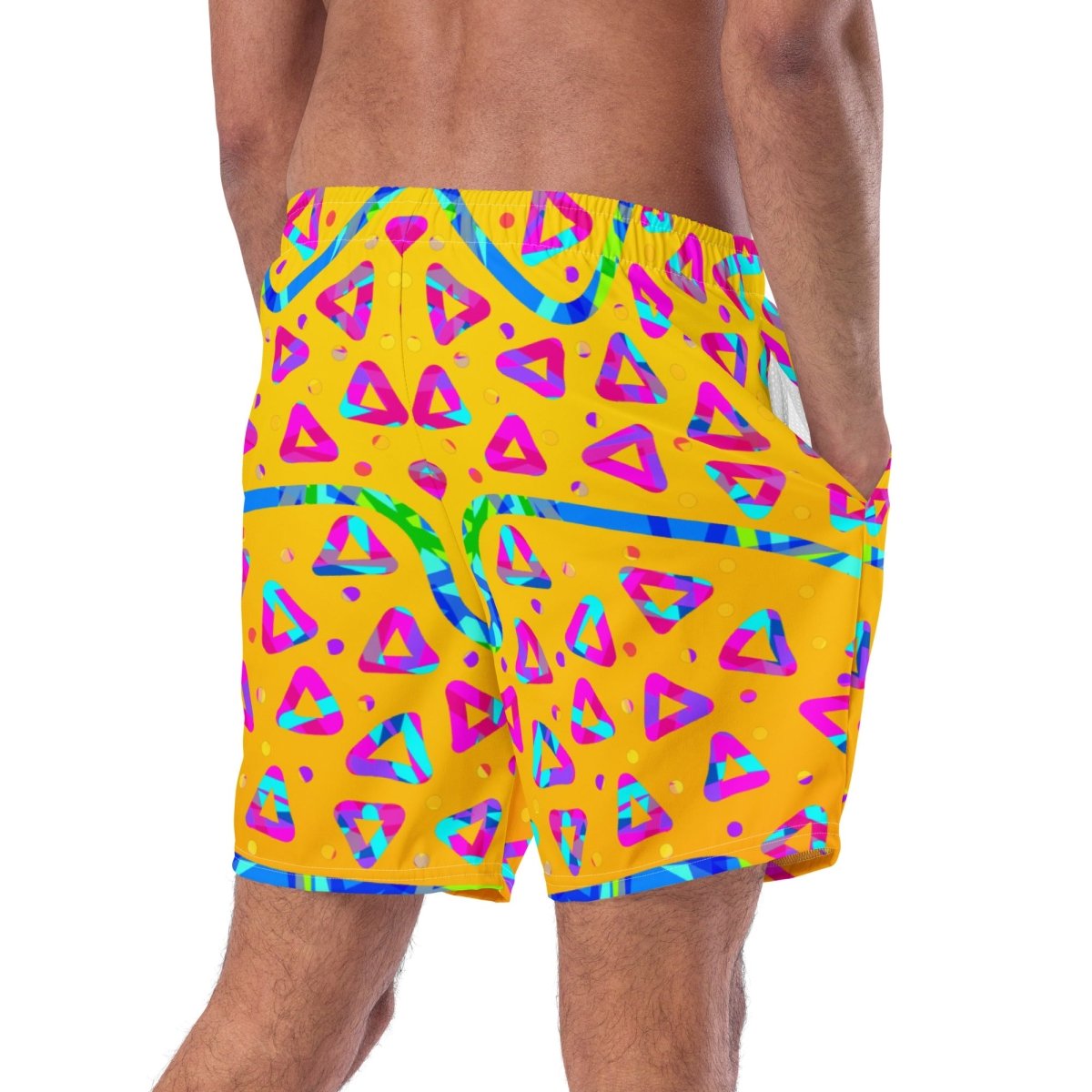 Electric Crumble Yellow Swim Trunks from Sky Brundall Concepts