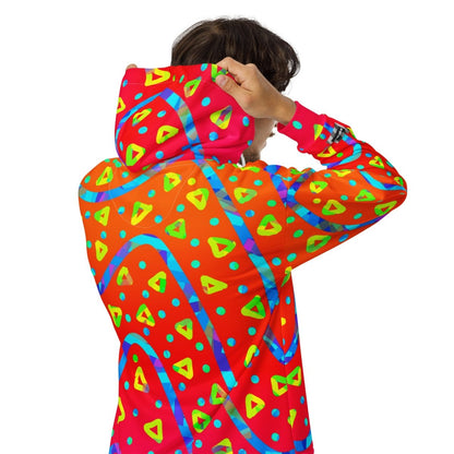 Warm Blaze Candy Rain Unisex Zip Hoodie from Sky Brundall Concepts