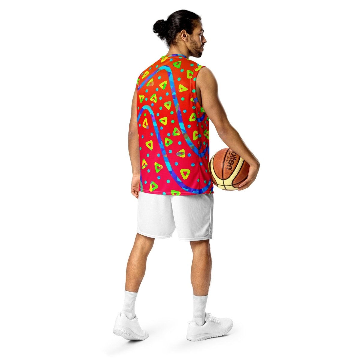 Warm Blaze Candy Rain Unisex Basketball Jersey from Sky Brundall Concepts