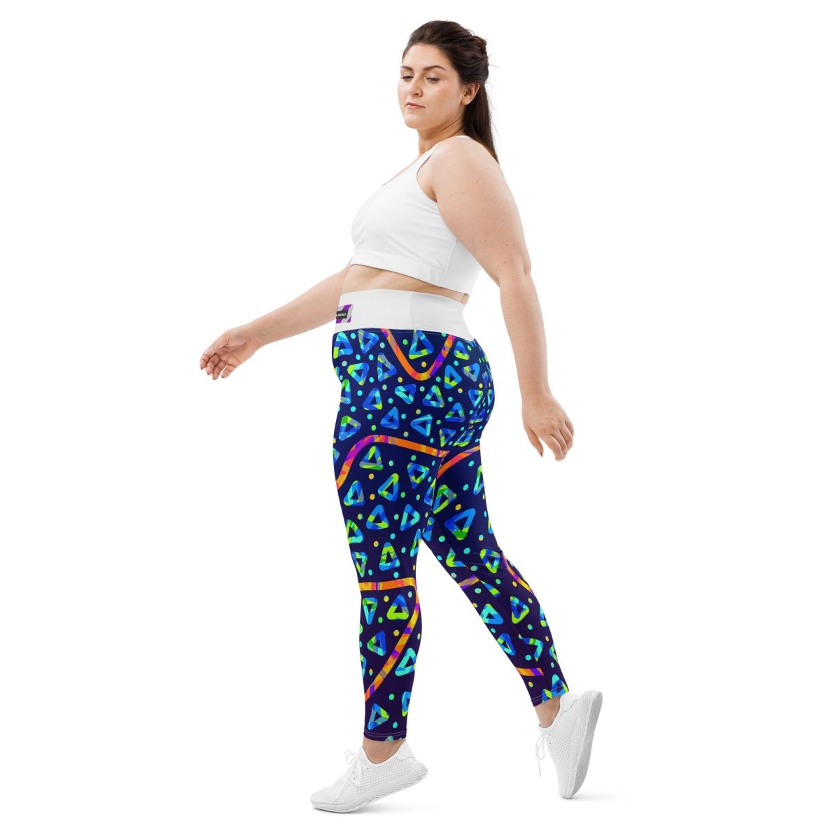Dream Wave Festival - Electric Crumble 1 All - Over Print Plus Size Leggings from Sky Brundall Concepts