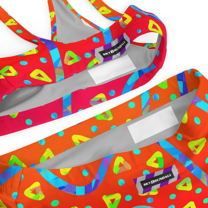 Warm Blaze Candy Rain High-waisted Bikini from Sky Brundall Concepts