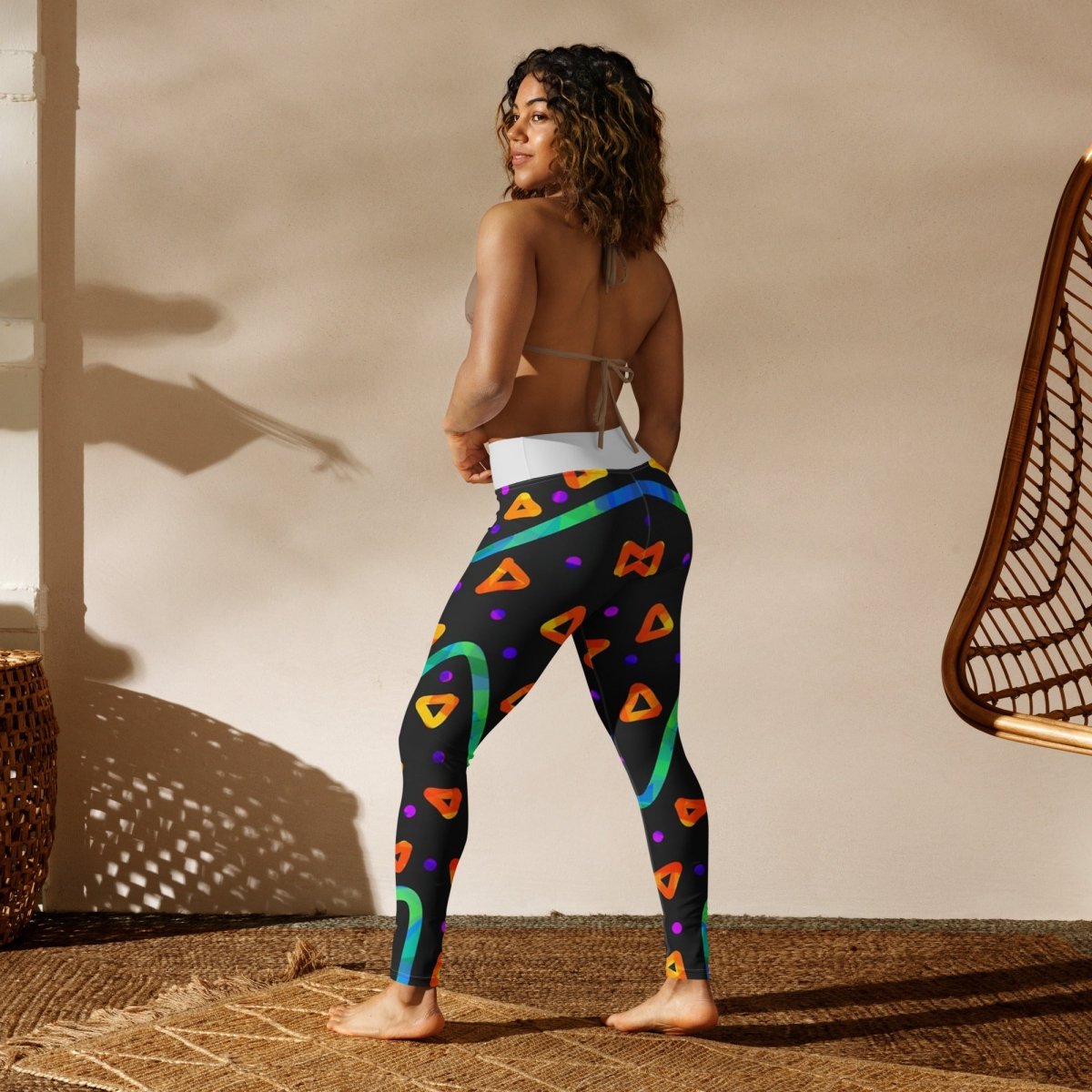 Wild Energy Orange Yoga Leggings from Sky Brundall Concepts