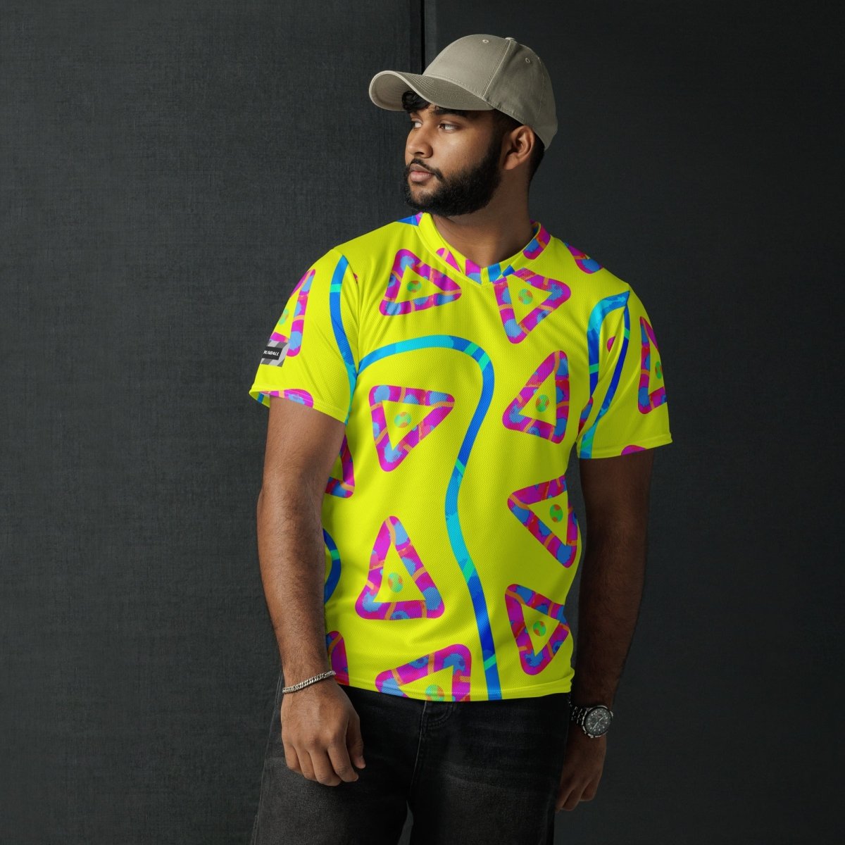 Urban Jump Yellow Unisex Sports Jersey from Sky Brundall Concepts