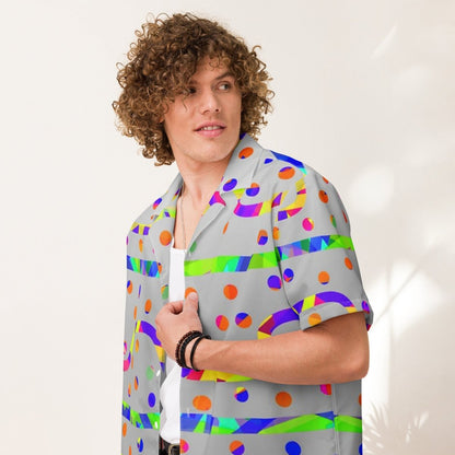 Rainbow Fiesta Unisex Button Shirt from Sky Brundall Concepts