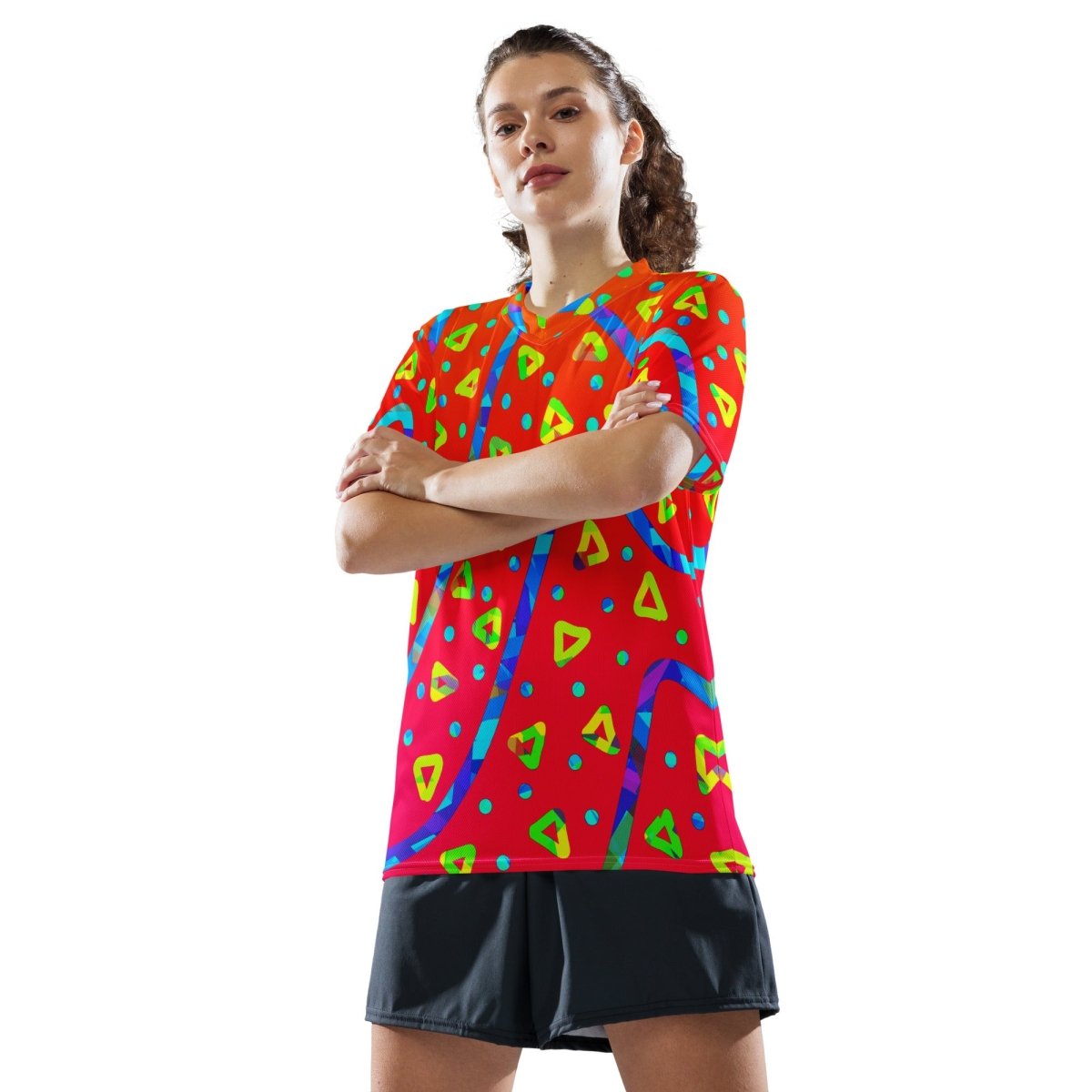 Warm Blaze Candy Rain Unisex Sports Jersey from Sky Brundall Concepts