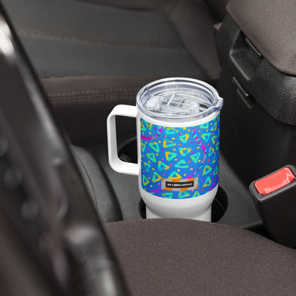 Electric Crumble Blue Travel Mug from Sky Brundall Concepts