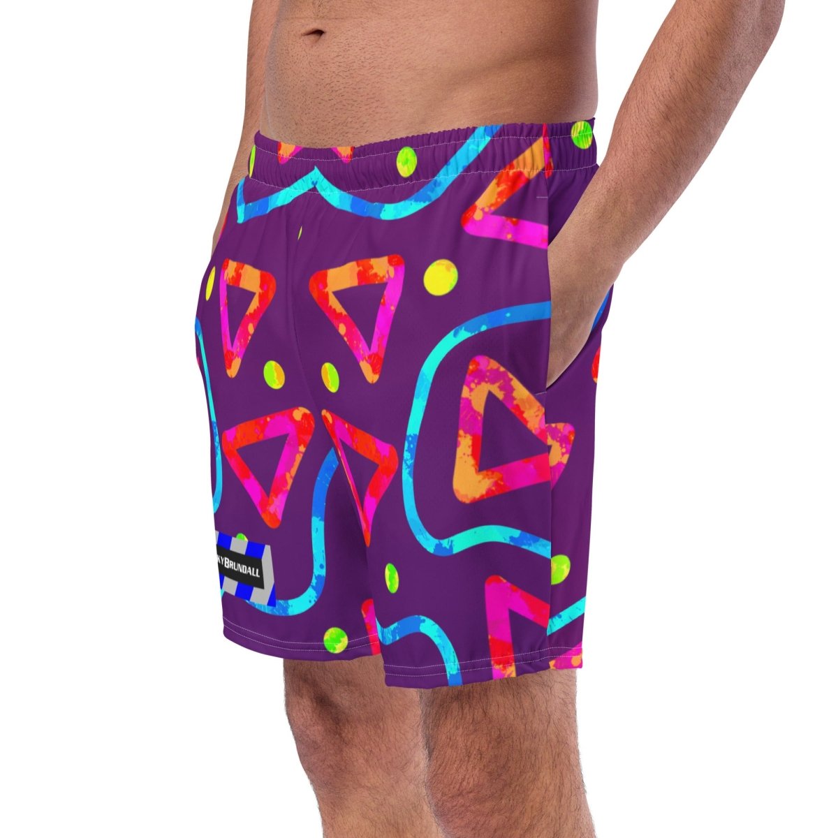 Dream Wave Festival - Arcade Crunch 2 All - Over Print Recycled Swim Trunks from Sky Brundall Concepts