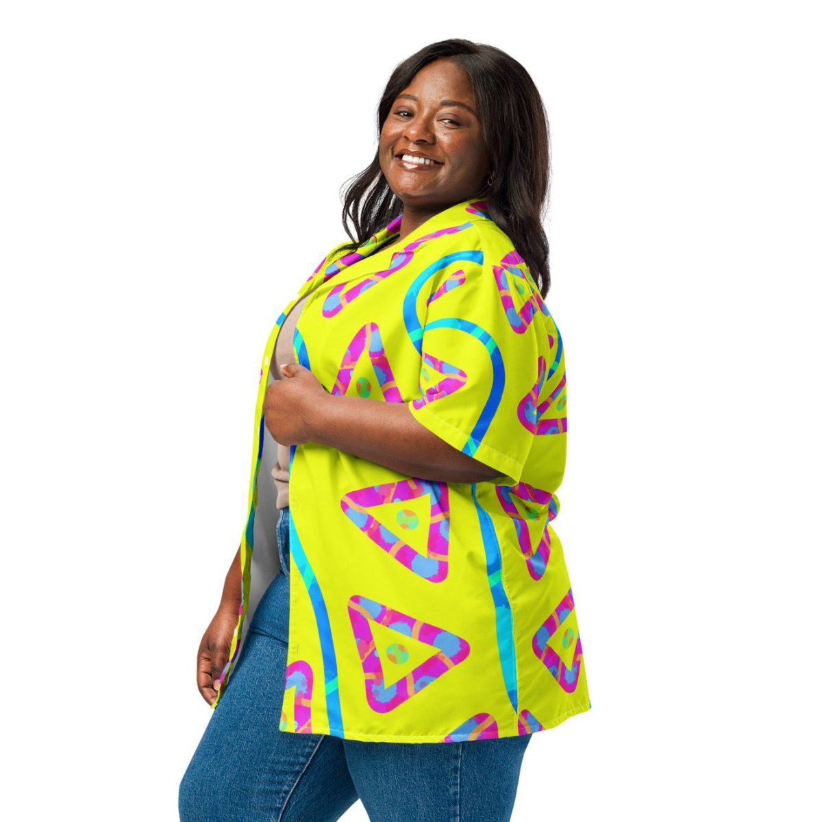 Urban Jump Yellow Unisex Button Shirt from Sky Brundall Concepts