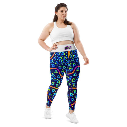 Dream Wave Festival - Electric Crumble 1 All - Over Print Plus Size Leggings from Sky Brundall Concepts