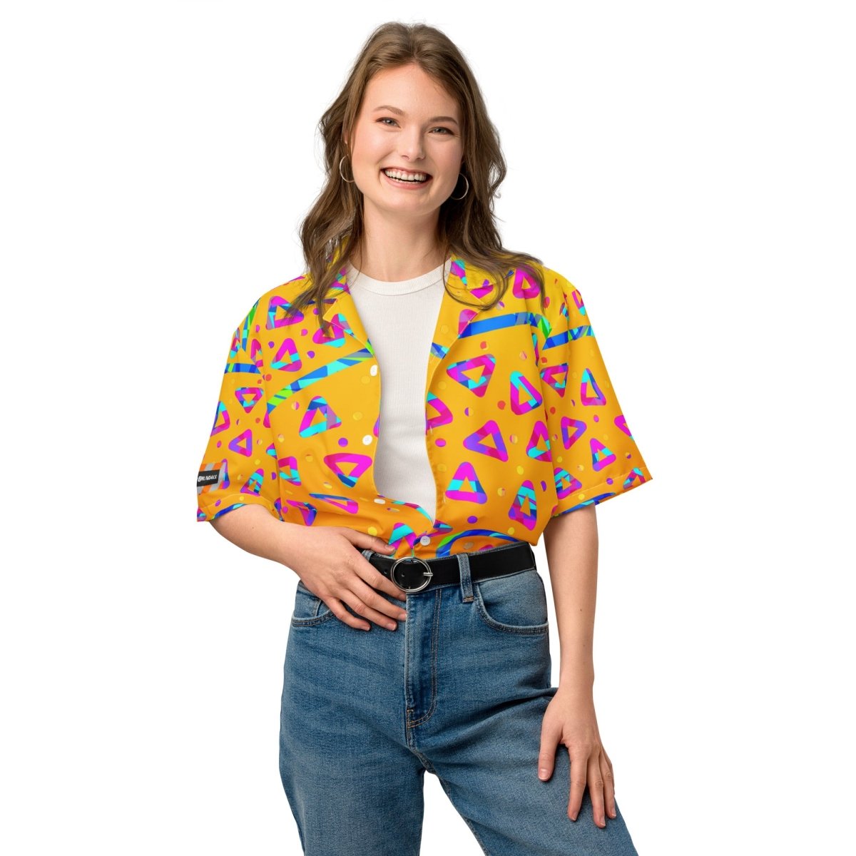 Electric Crumble Yellow Unisex Button Shirt from Sky Brundall Concepts