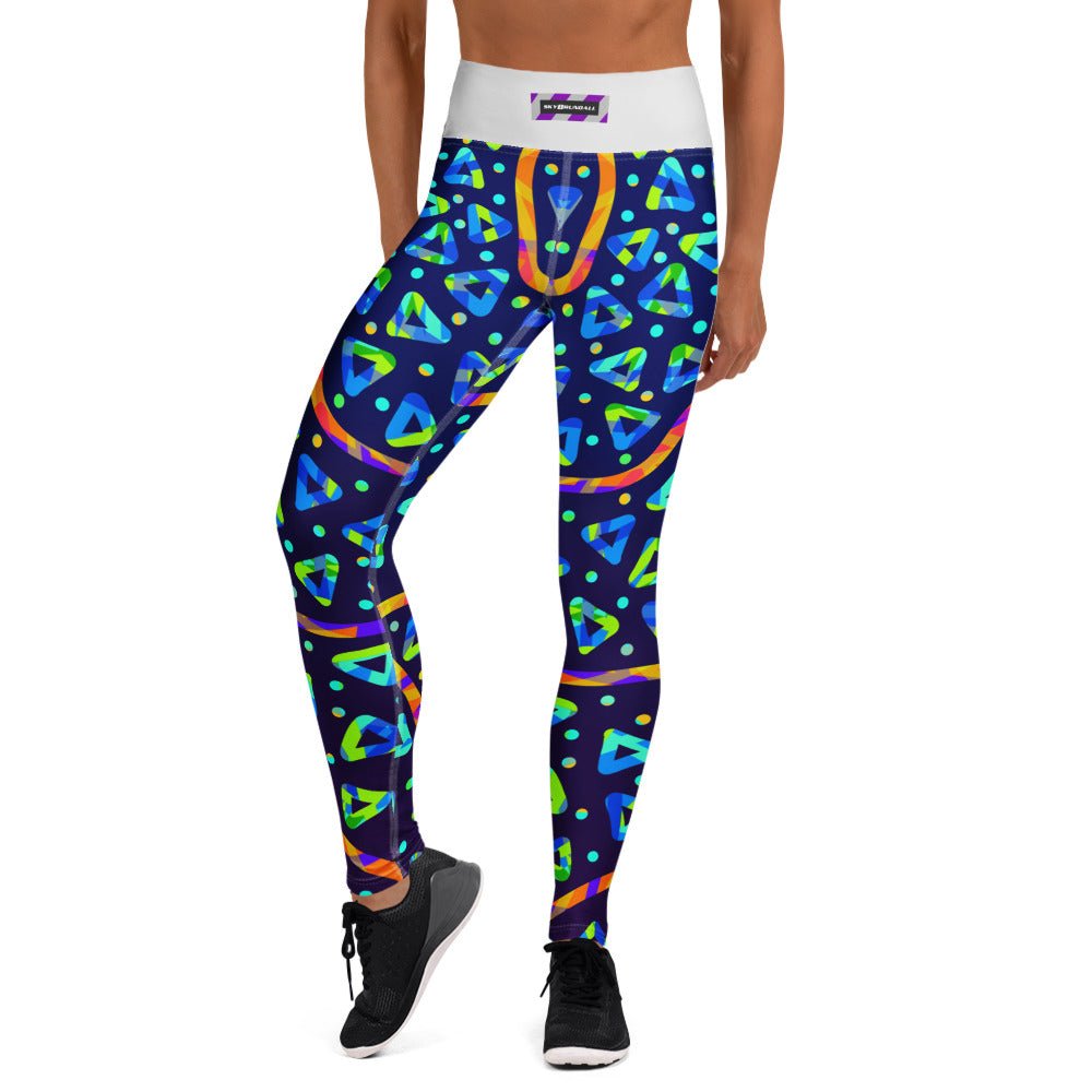 Dream Wave Festival - Electric Crumble 1 Yoga Leggings from Sky Brundall Concepts
