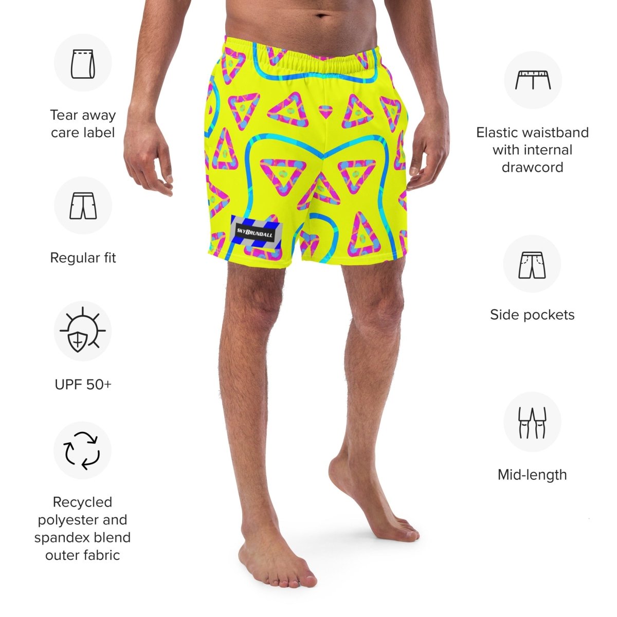 DWF Urban Jump Yellow Swim Trunks from Sky Brundall Concepts