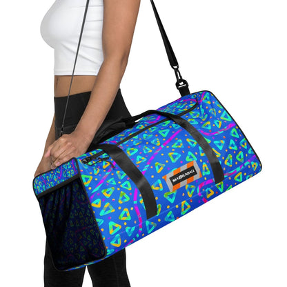 Electric Crumble Blue Duffle Bag from Sky Brundall Concepts