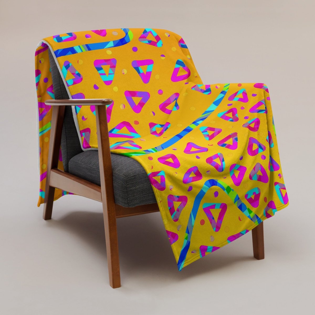 Dream Wave Festival - Electric Crumble 5 Throw Blanket from Sky Brundall Concepts