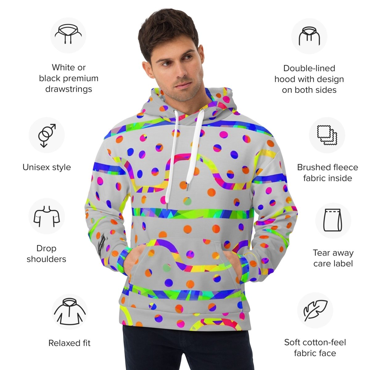 DWF Rainbow Fiesta Unisex Hoodie from Sky Brundall Concepts