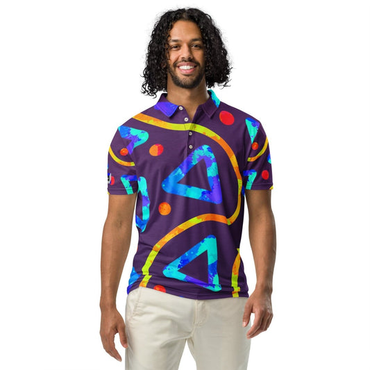 Dream Wave Festival - Arcade Crunch 1 Men’s Slim Fit Polo from Sky Brundall Concepts