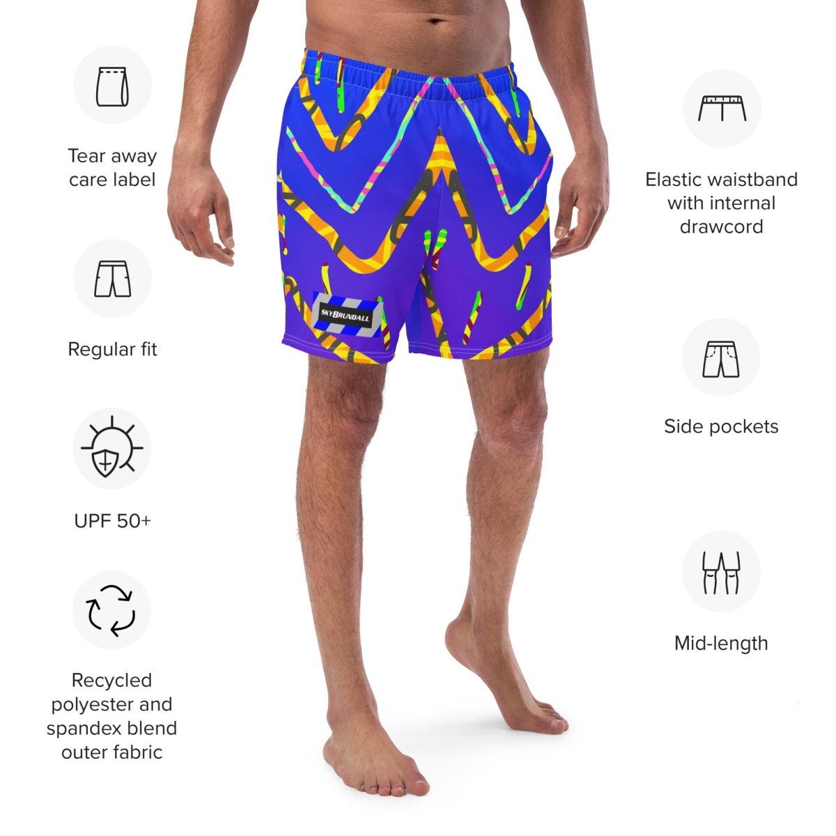 DWF California Tiger Swim Trunks from Sky Brundall Concepts